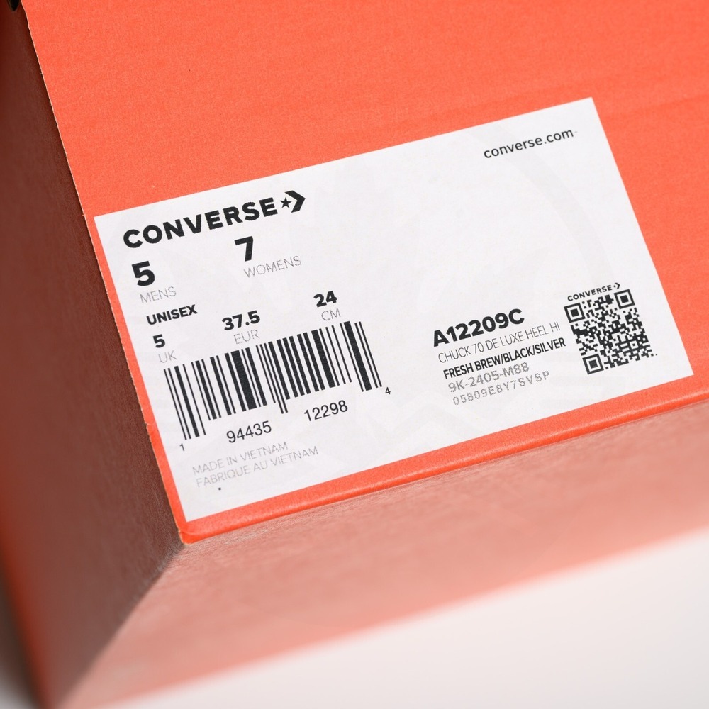 Converse Chuck 70 De Luxe Heel Women's Sz 7 Leather & Buckles Platform Boots NIB - Picture 14 of 14
